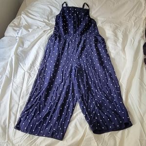 Navy blue polka-dot romper, Size Large from Old Navy